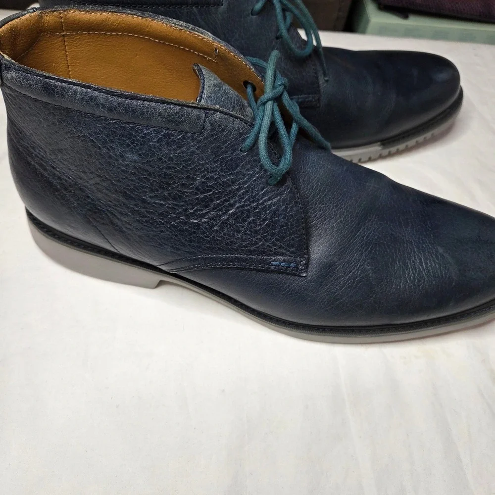 Cole Haan Chukka Boots Mens Leather Blue Lace Up‎ Ankle Boots Size 12